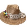 embellished panama hat