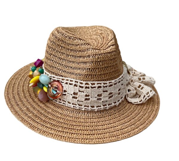 embellished panama hat